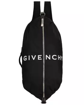 Рюкзак среднего размера с молнией G-Zip Givenchy, черный