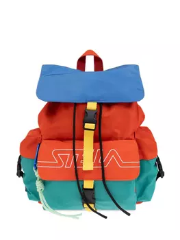 Рюкзак Stella McCartney Kids с напечатанным логотипом, оранжевый