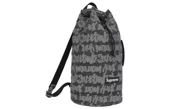 Рюкзак Supreme с принтом, черный