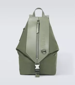 Рюкзак-трансформер с кожаной отделкой Loewe, зеленый