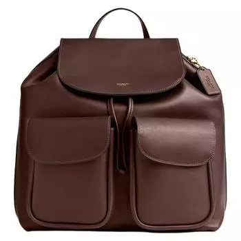 Рюкзак-туба Crosby Grain Leather, женский, кленовый COACH
