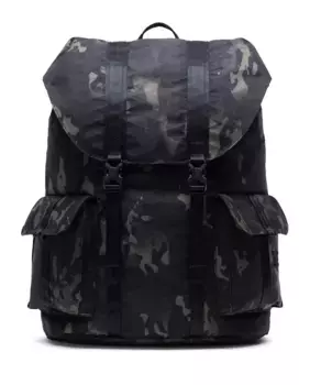 Рюкзак унисекс 27 л из черной ткани с клапаном Herschel, черный