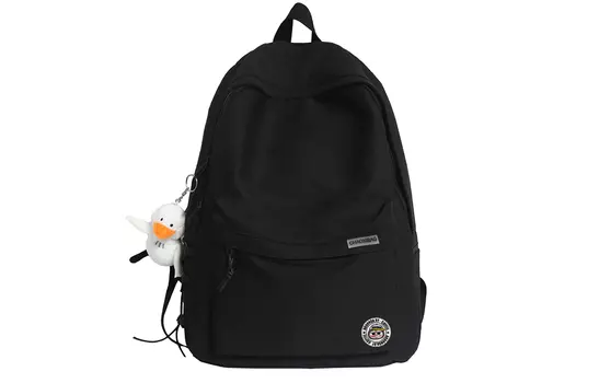 Рюкзак унисекс Adoonga, Черный + украшение в виде утки-заправки
