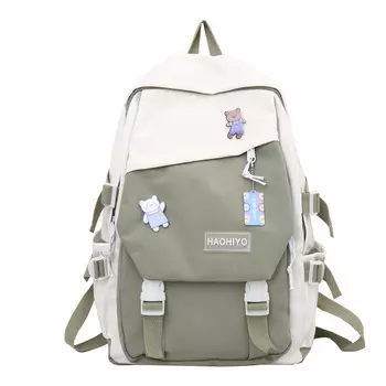 Рюкзак унисекс Banyanu, Зеленый + значок