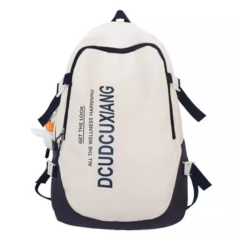 Рюкзак унисекс Barang Balang, Бело-красный + кулон