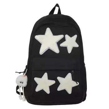 Рюкзак унисекс Barang Balang, Зеленый + длинноногий белый кулон из меха