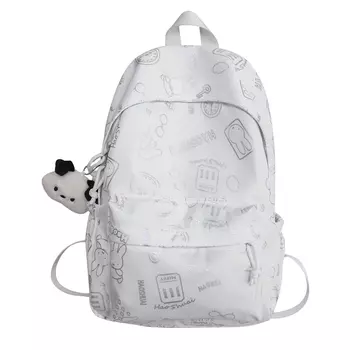 Рюкзак унисекс Deli Bear, Белый мишка с подвеской