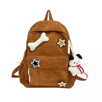 Рюкзак унисекс Deli Bear, Белый с подвеской в виде щенка