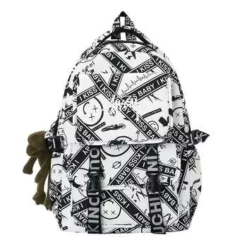 Рюкзак унисекс Deli Bear, Черный с подвеской