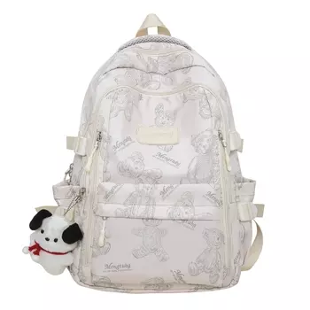 Рюкзак унисекс Deli Bear, Черный с подвеской