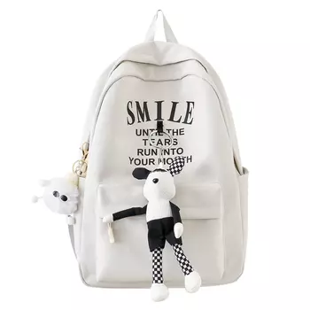 Рюкзак унисекс Deli Bear, Красный с подвеской