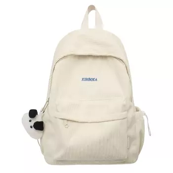 Рюкзак унисекс Deli Bear, Кремовый с подвеской