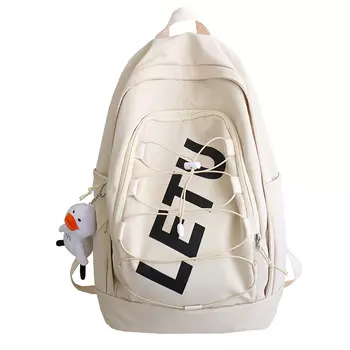 Рюкзак унисекс Deli Bear, Розовый кулон с белой уткой