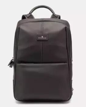 Рюкзак унисекс из коричневой кожи Scharlau, коричневый