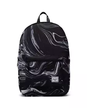 Рюкзак унисекс, мраморно-черный, 23 л, с отделением для ноутбука Herschel, черный