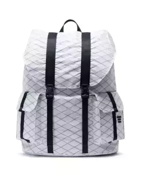 Рюкзак унисекс объемом 27 л из разноцветной ткани с клапаном Herschel, белый