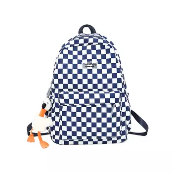 Рюкзак унисекс UNITE STAR, Розово-белая клетчатая