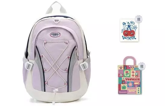 Рюкзак унисекс VANWALK, Фиолетовый + кулон-книга
