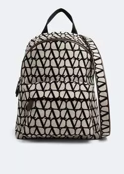 Рюкзак VALENTINO GARAVANI Toile Iconographe backpack, бежевый