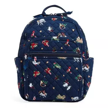 Рюкзак Vera Bradley Cotton Small Women's, темно-синий/мультиколор