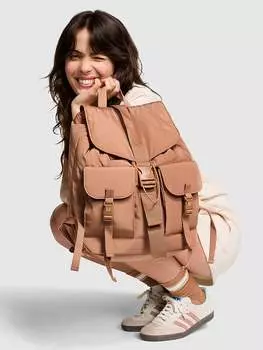 Рюкзак Victoria's Secret Pink Nylon Cargo, светло-коричневый