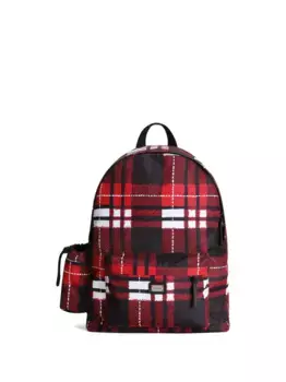 Рюкзак в клетку тарта Dolce & Gabbana Kids, красный