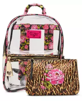 Рюкзак Wild Child Clear Large с сумкой Betsey Johnson, мультиколор