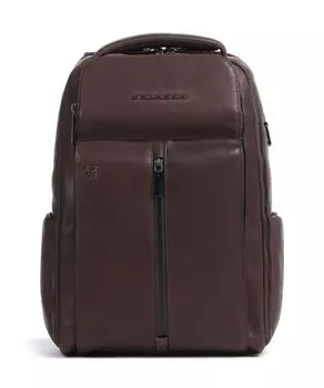 Рюкзак wollem 14 дюймов из зернистой яловой кожи Piquadro, коричневый