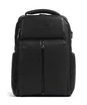 Рюкзак wollem 15 дюймов из зернистой яловой кожи Piquadro, черный