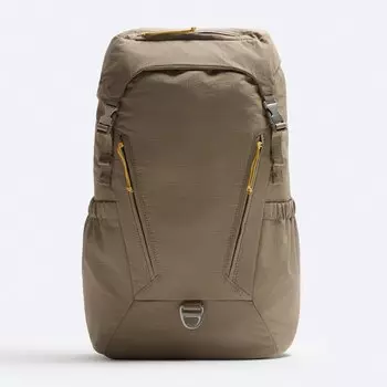 Рюкзак Zara Double Buckle, серо-бежевый