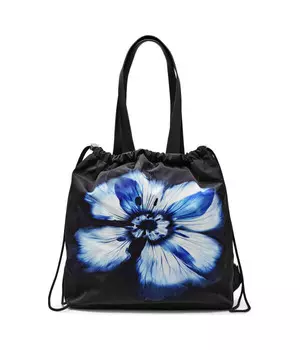 Рюкзак женский Desigual с синим цветком, черный