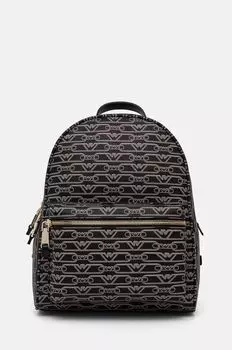 Рюкзак женский Emporio Armani с узором, черный