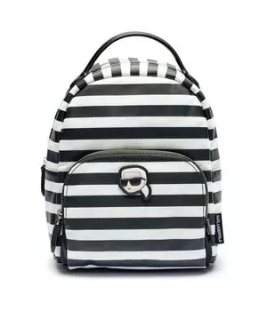 Рюкзак женский Karl Lagerfeld в полоску, белый/черный