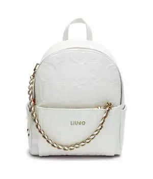Рюкзак женский Liu Jo Адонис с тиснением и декоративной цепью, бежевый