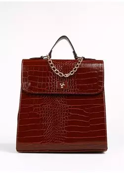 Рюкзак женский светло-коричневый 33х28х8 см KROKO-WORBY Fabrika, загар