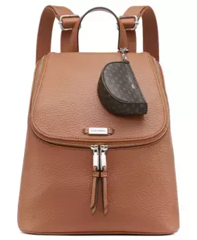 Рюкзак Zulle Zip-Around с фирменным Hang Off Calvin Klein, коричневый
