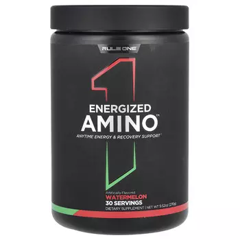 Rule One Proteins, Energized Amino, аминокислоты, со вкусом арбуза, 270 г (9,52 унции)