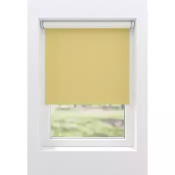 Рулонная штора мой дом «Ina», затемнение, теплозащита, энергосберегающая теплоизоляция, с сверлением/без сверления, свободновисящая, белая спинка, крепление Klemmfix или винтами My Home, цвет gelb/gelb + wei