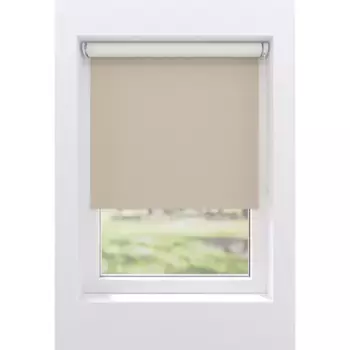 Рулонная штора мой дом «Ina», затемнение, теплозащита, энергосберегающая теплоизоляция, с сверлением/без сверления, свободновисящая, белая спинка, крепление Klemmfix или винтами My Home, цвет sand/sand + wei