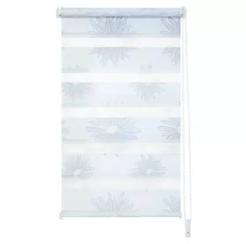 Рулонные шторы GARESA Klemmfix, 90x210x6 см цвет weier stoff mit bedruckten grauen blten