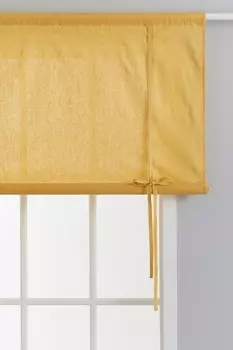Рулонные шторы из смесового льна H&M, 80x130 см, желтый