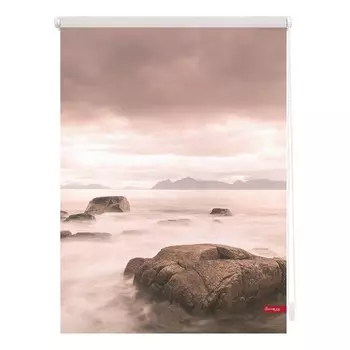 Рулонные шторы Lichtblick Stone, 90x150x6 см цвет grau/orange