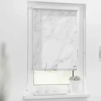Рулонные шторы с боковым подъемом andas «Calacatta», затемнение, затемнение для конфиденциальности, без сверления, от Мортена Георгсена, светозащита с современным мраморным внешним видом, серый
