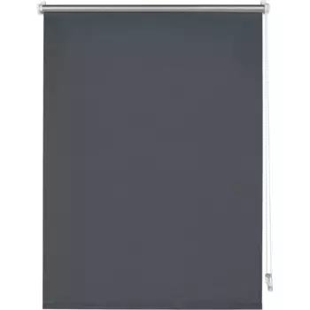 Рулонные шторы со стороны дома "Роллеты с термозажимом, энергосбережение", энергосбережение, без сверления, свободно висят, затемняются с термопокрытием My Home, антрацит
