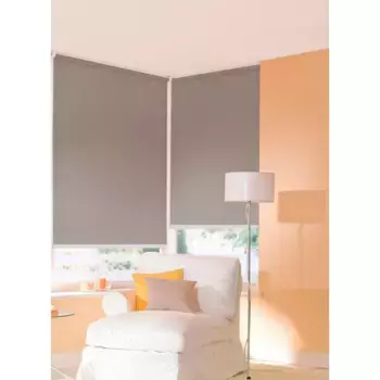 Рулонные шторы Sunlines с боковым подъемом «One size Style uni», светозащита, без сверления, свободно висят, сделано в Германии, цвет kitt