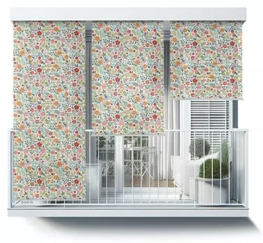 Рулонные шторы Tulup Bunte Wiese, 120x180x1 см, многоцветный