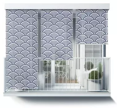 Рулонные шторы Tulup im japanischen Stil, 80x180x1 см, ночной синий