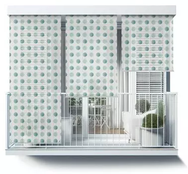 Рулонные шторы Tulup Punkte in zwei Farben, 140x180x1 см, зеленый