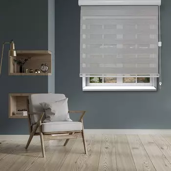 Рулонные шторы Zebra Elegant Comfort 32Шx72Д, серые