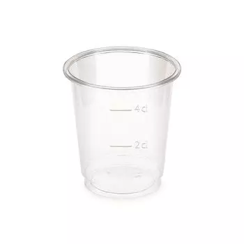 Рюмка 800x, PLA, прозрачная, 2 кл/4 кл Plastikbecher